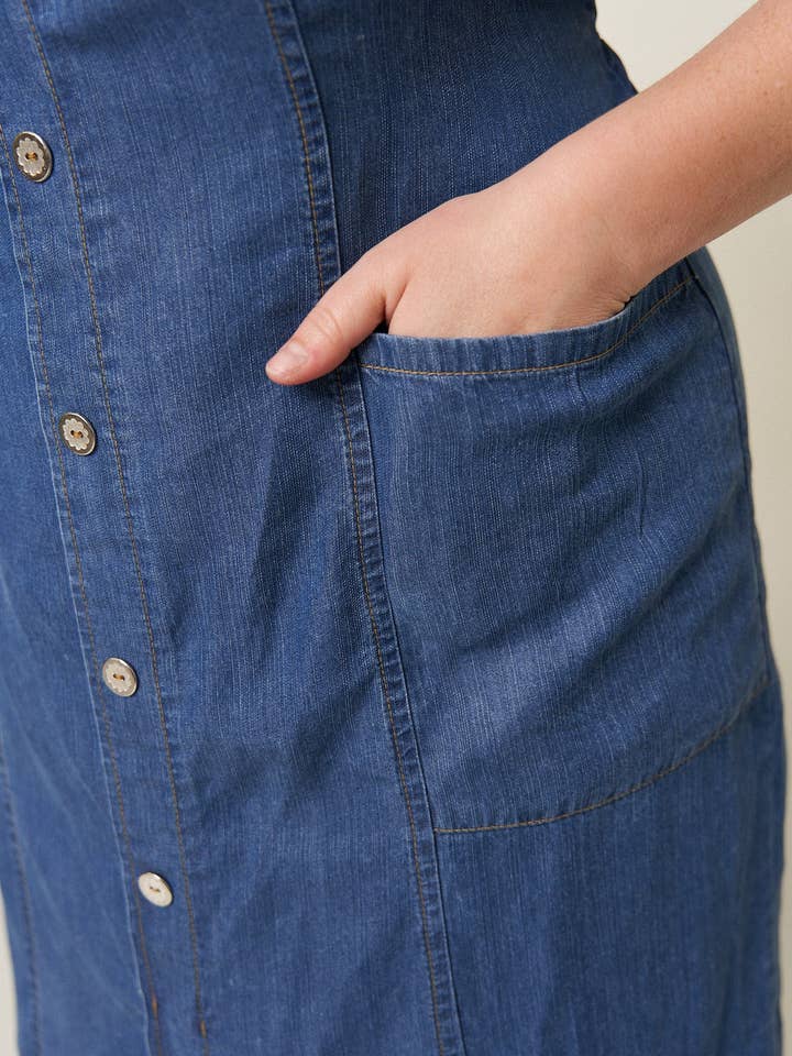 What Lo Wants - Wholesale Dress - Women's - Tahoma Tencel Denim Dress7