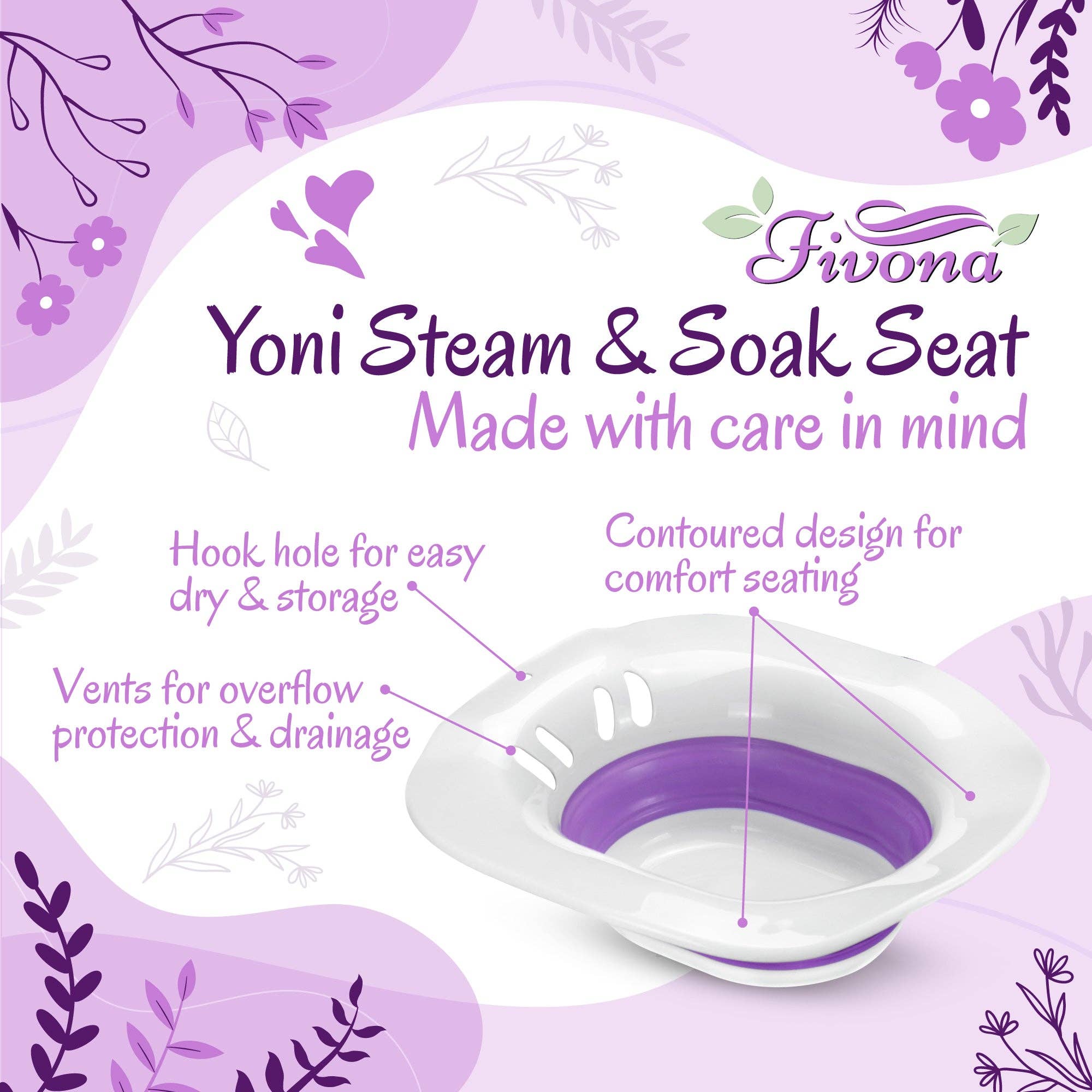 FIVONA - Wholesale Bath & Body Set - Yoni Steam Sitz Bath Seat for Postpartum and Hemorrhoids6