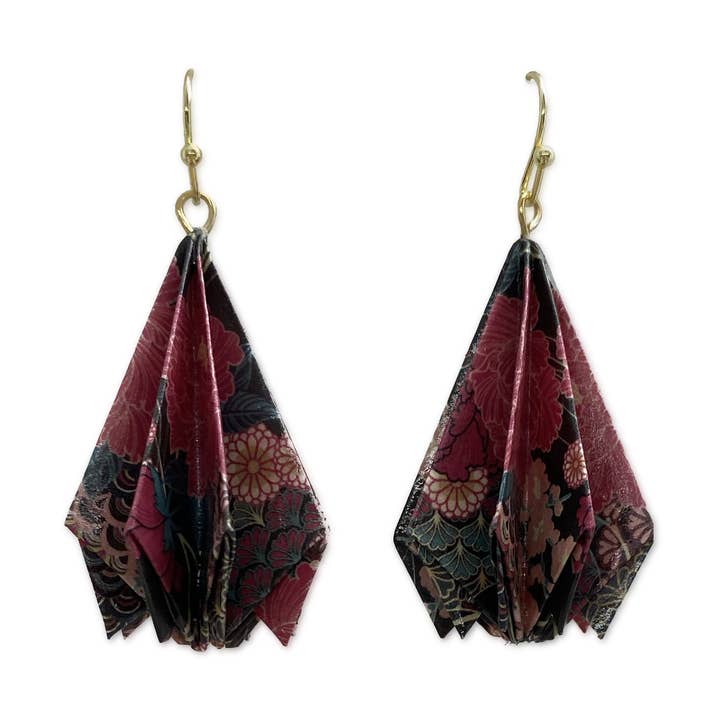 Origami Earrings (Water Resistant) - The Patricia for wholesale by Paper Moon Origami Co.