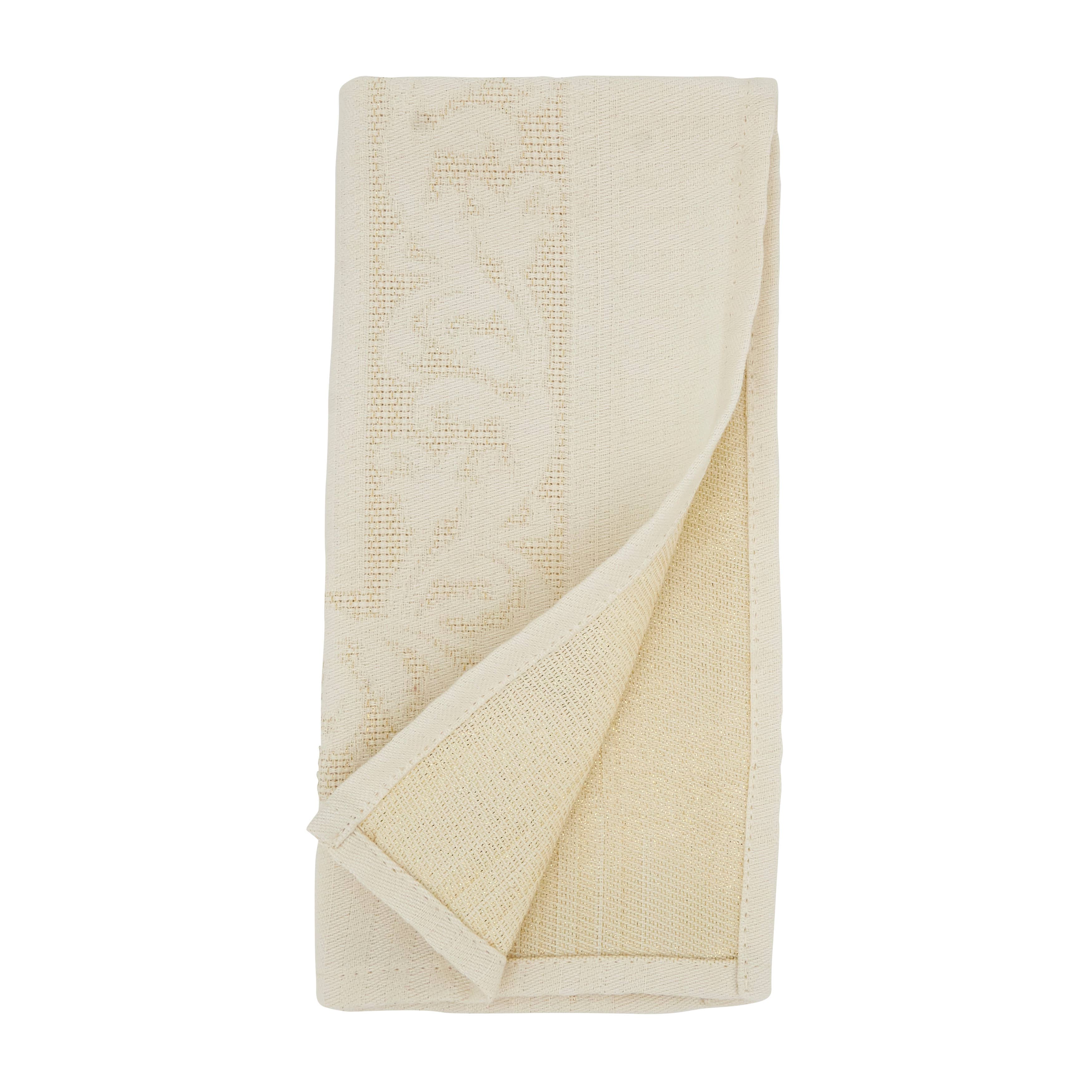 Ecru Jacquard Floral Napkin for wholesale on Faire2