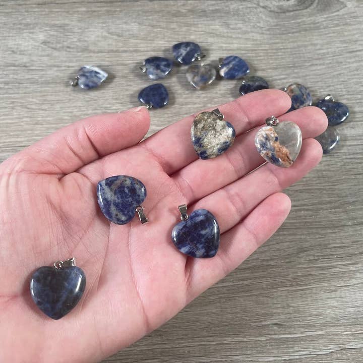 Keystone Crystals - Wholesale Individuele bedel/hanger - 20mm Edelsteen Hart Hangers – Groothandel Sieraden10