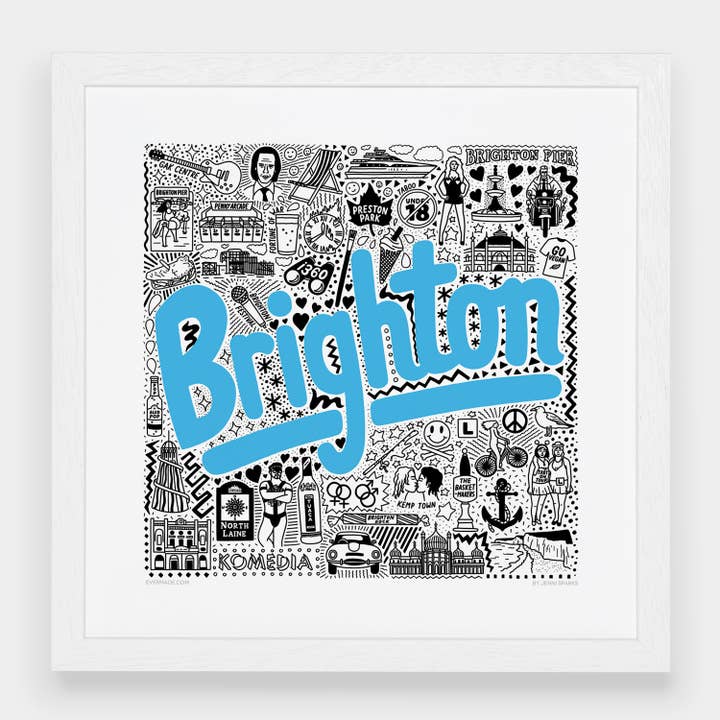 Brighton Hometown Print Art Print for wholesale by Evermade