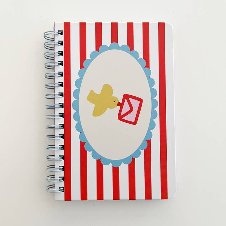 Blank Spiral Journal: Bird with Envelope for wholesale by The Paper + Craft Pantry