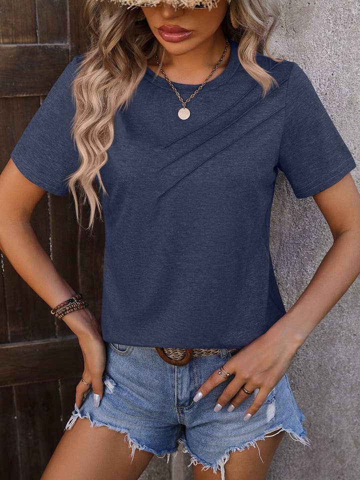 NINEXIS - Wholesale Knit Top - Women's - CWTTS0777_Round Neck Short Sleeved Top17