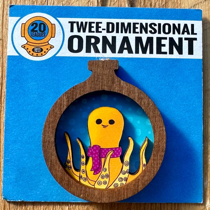 Critter with Scarf Ornament - Octopus for wholesale by 20 Leagues