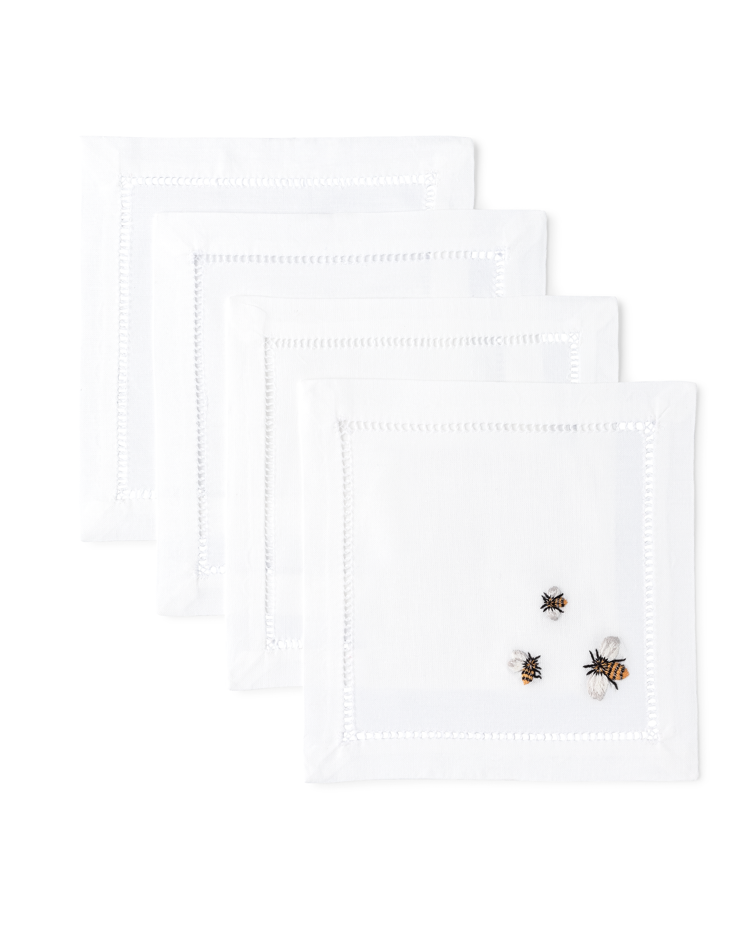 Henry Handwork – wholesale Dinner & cloth napkin – Bees Cocktail Napkins | Set of 40
