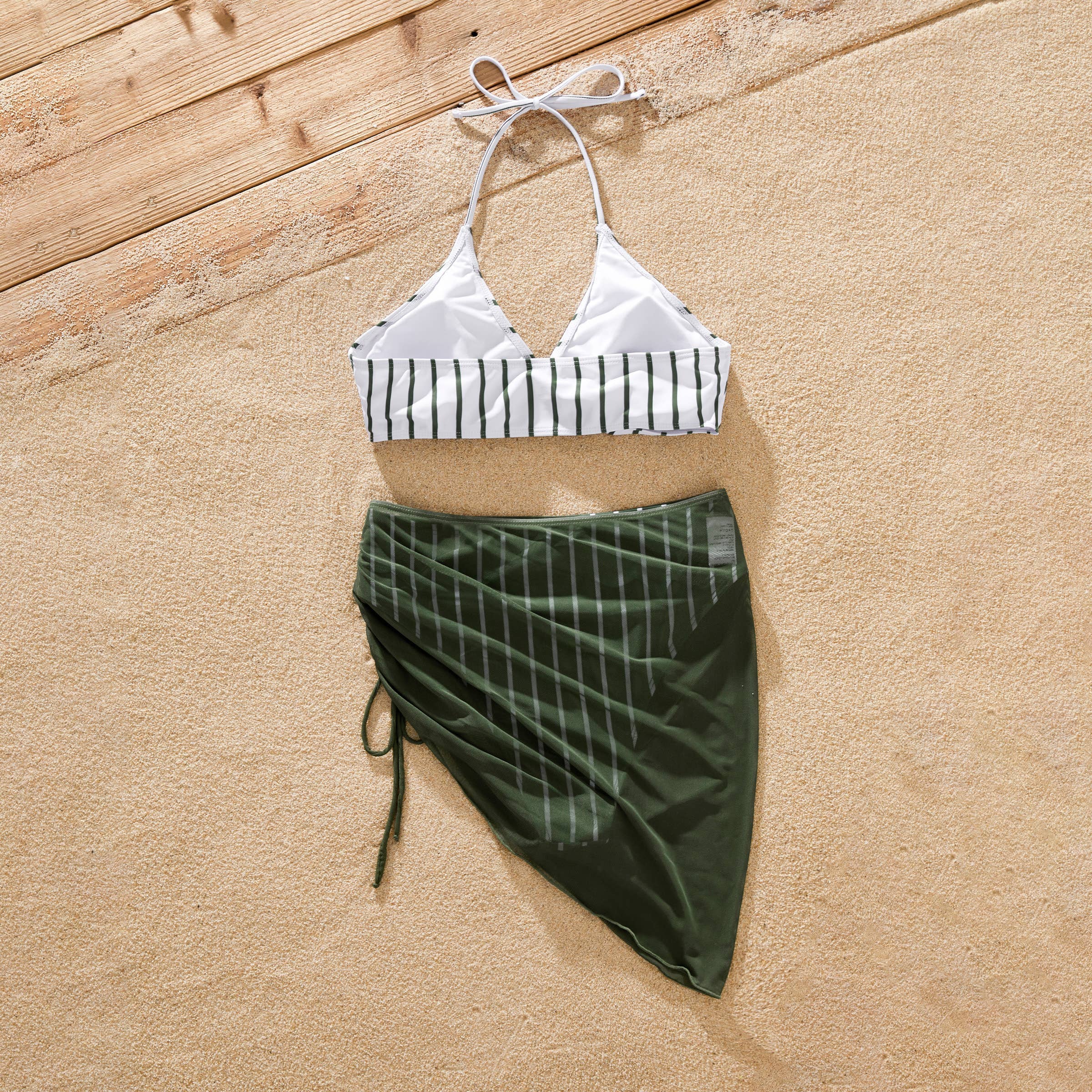 Verde del ejército Bikini Verde Oliva Familiar con Falda Cubierta o Bañador de venta al por mayor en Faire29