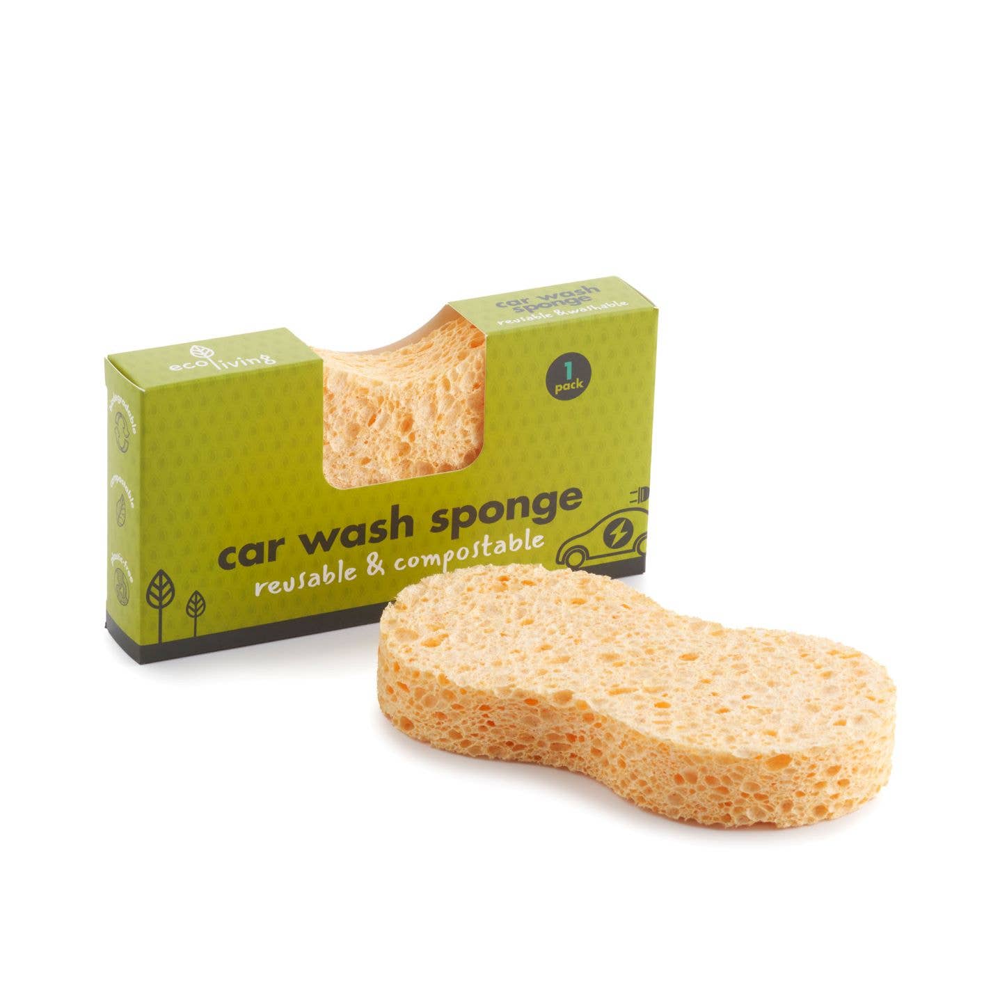 ecoLiving - Wholesale Cleaning Sponge - Compostable UK Car Sponge3