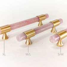 PIETRA DI CASA - Wholesale Knob/Pull - Pink Onyx Bar Knob/Pull Handle S/M/L Natural Luxury Stone