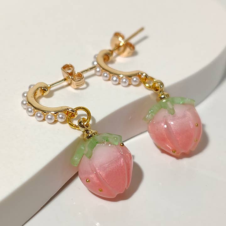 Orecchini a bocciolo di rosa con perno | Orecchini coreani per la vendita all'ingrosso da parte di Vachana