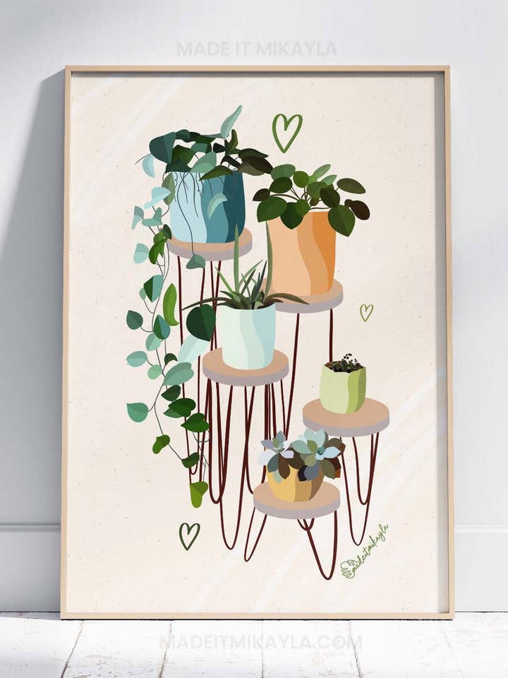 Plant Taburetter Art Print for engroshandel hos MadeItMikayla