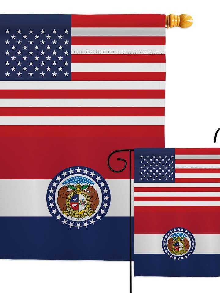 Drapeau décoratif des États-Unis Missouri Americana States USA pour la vente par Two Group Flag Co