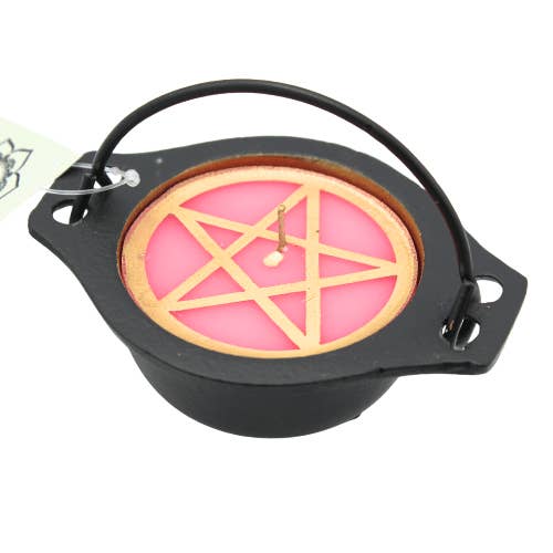 Eastern Trading - Wholesale Jar/Filled Candle - Cauldron Candle Pentagram2