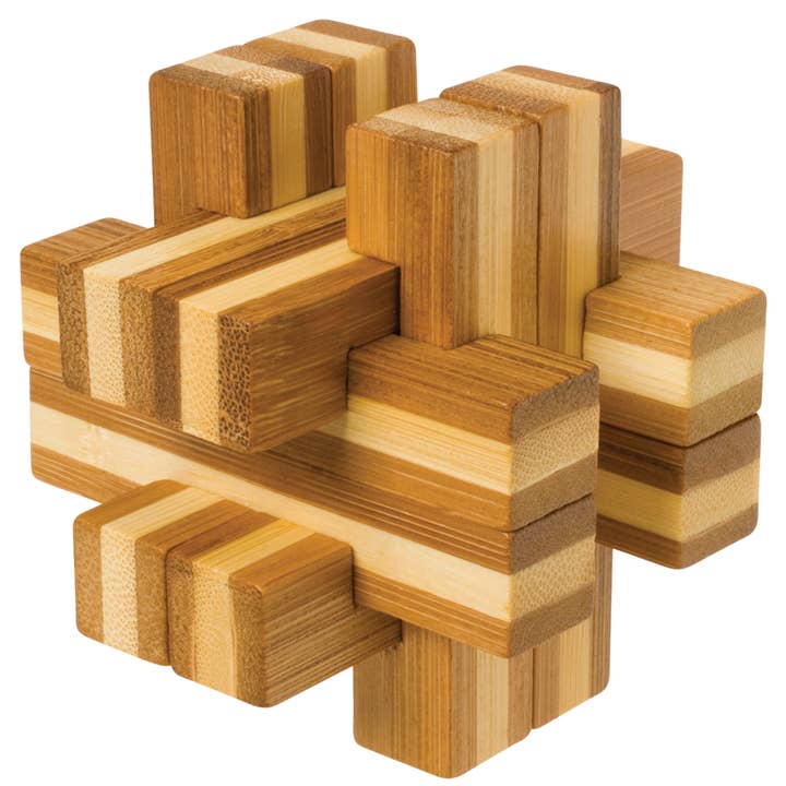 Toysmith - Wholesale Puzzle - Kids - Bamboozlers, 3D Bamboo Puzzles, 3", Assorted4