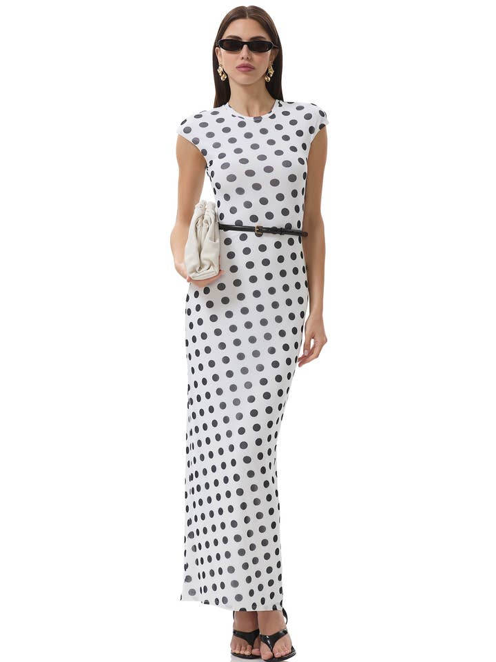 Robe Cody - Blanc à pois pour la vente par AFRM