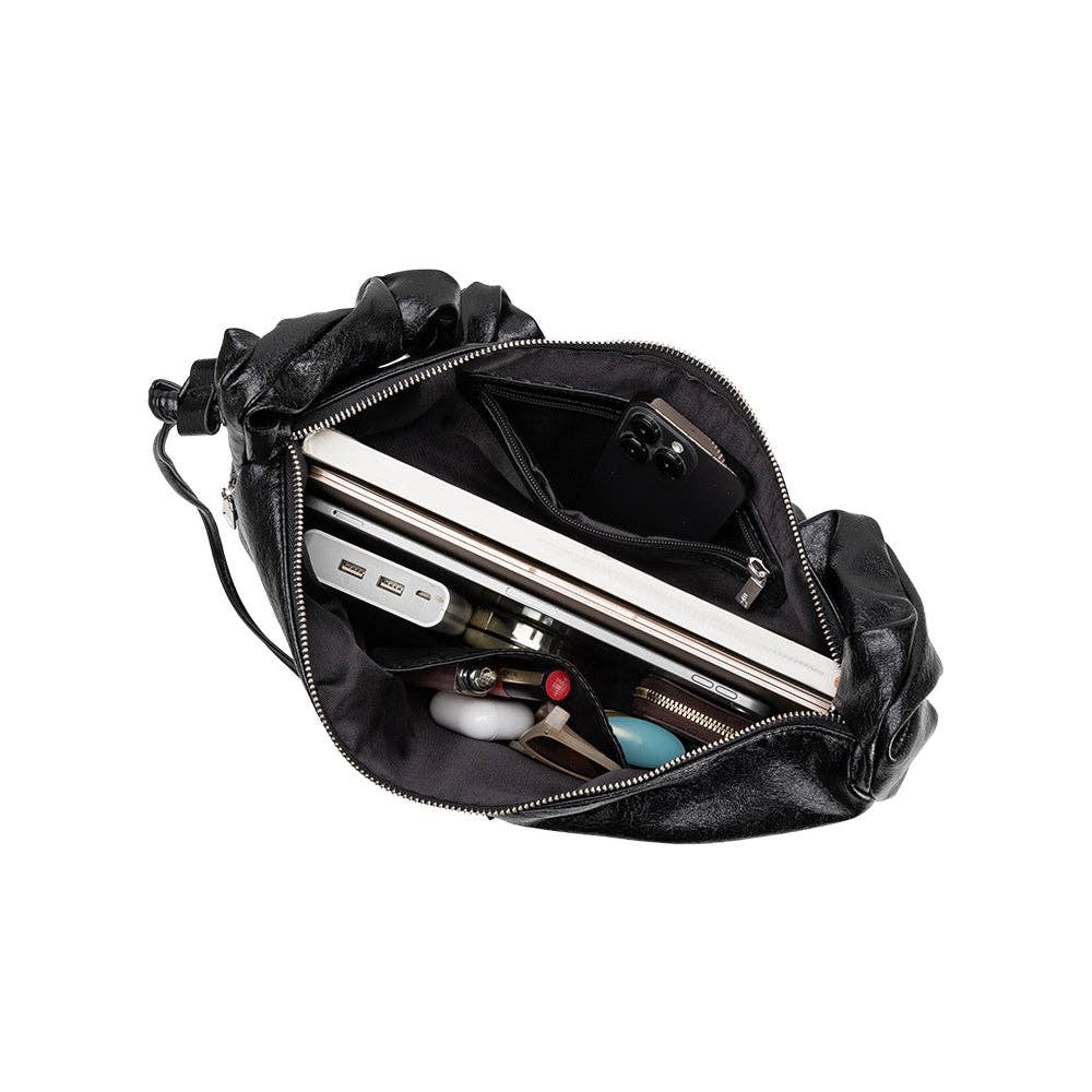 Melie Bianco - Wholesale Shoulder Bag - Women's - Reign Ivory Vegan Leather Shoulder Bag4