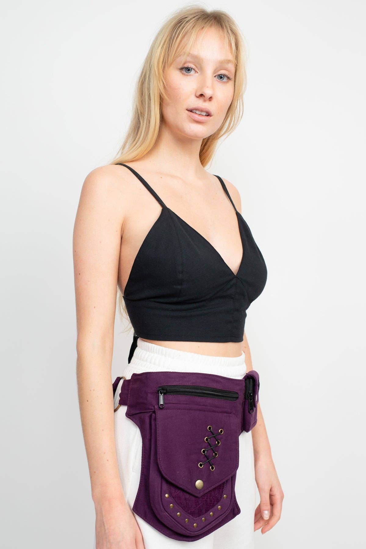 Lakhays Collection Inc. - Venta al por mayor Riñonera - Mujer - Práctico cinturón utilitario de viaje Fannypack de algodón17