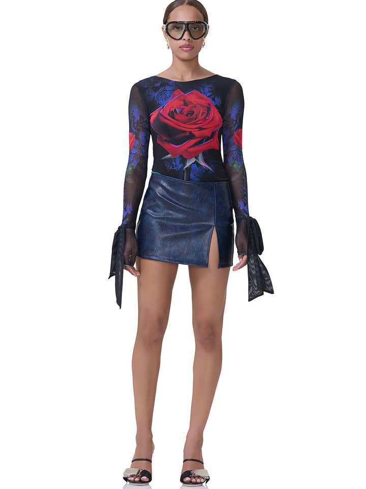 Minigonna Olivia - Blu scuro invecchiato per la vendita all'ingrosso da parte di AFRM