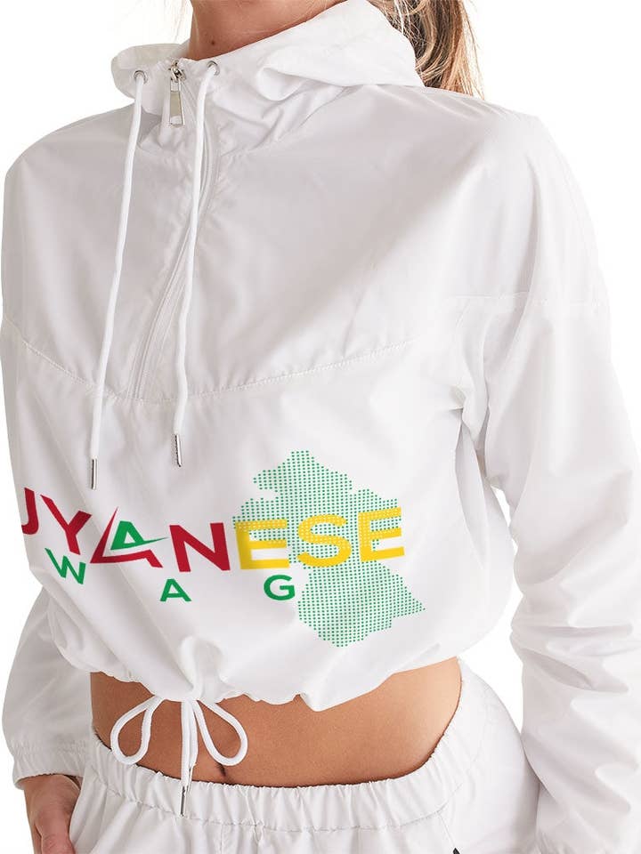 Chaqueta cortavientos corta guyanesa Swag Guyana Map para mujer para venta al por mayor de Guyanese Swag