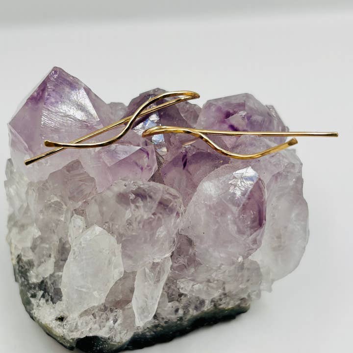 Rachel Renee Jewelry - Wholesale Dangle Earrings - FLORA Mini Tendril Threaders and Ear Climbers 3