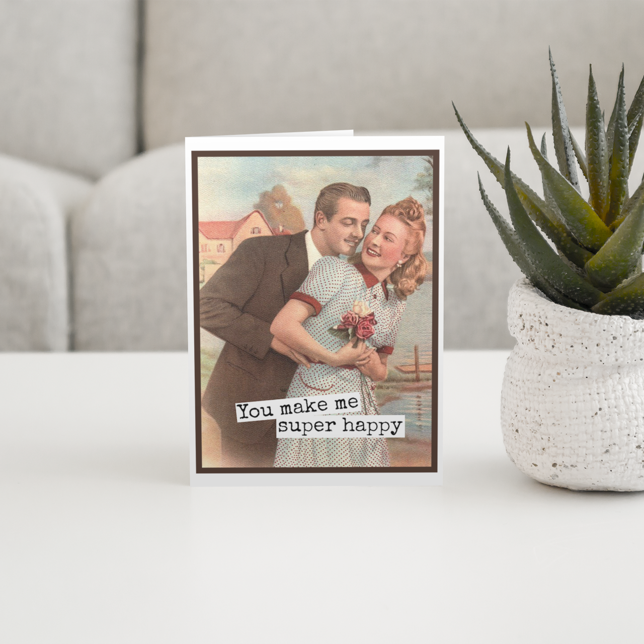 Raven's Rest Studio - Vente Cartes de déclaration d'amour - Carte d'amour. Tu me rends super heureux.2