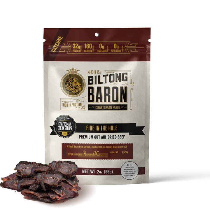 Biltong Baron Fire in the Hole Recipe 2oz Bag for wholesale by Biltong Baron