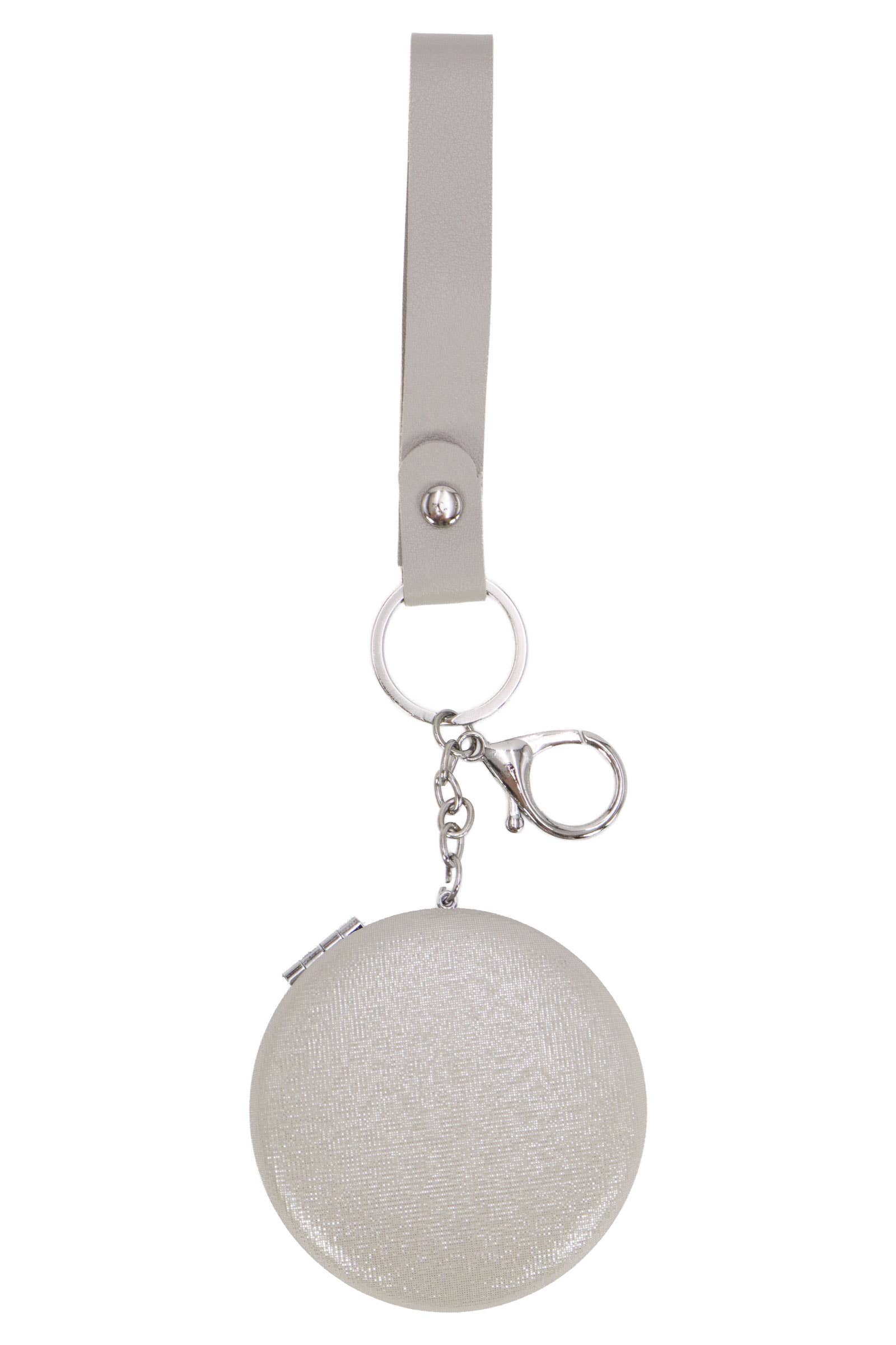 DIVERSE Pärlemorskimrande Macaron Kompakt Spegel Nyckelring för wholesale på Faire7