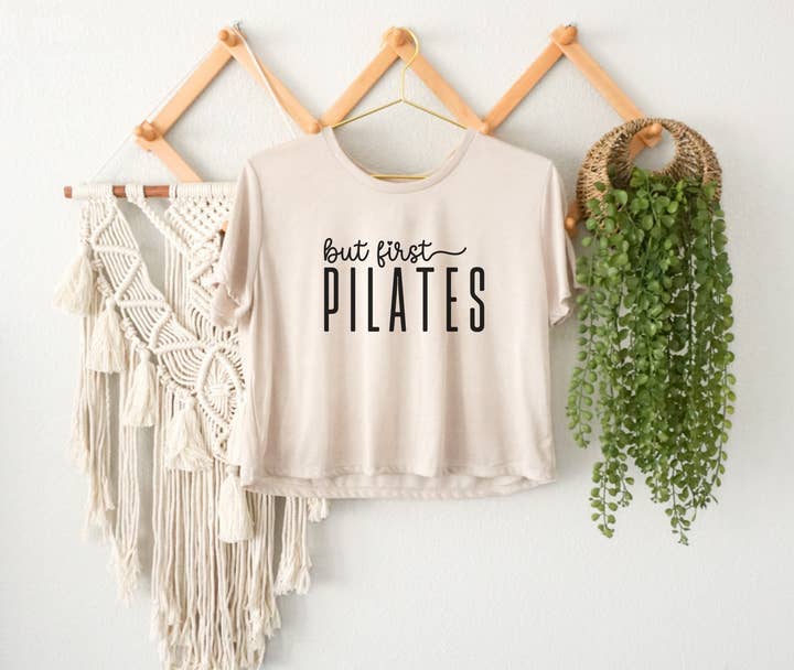 Stiles Tee Co. - Wholesale Screen printed t-shirt – Women′s - Pilates crop top | Workout shirt for women | Fitness tee3