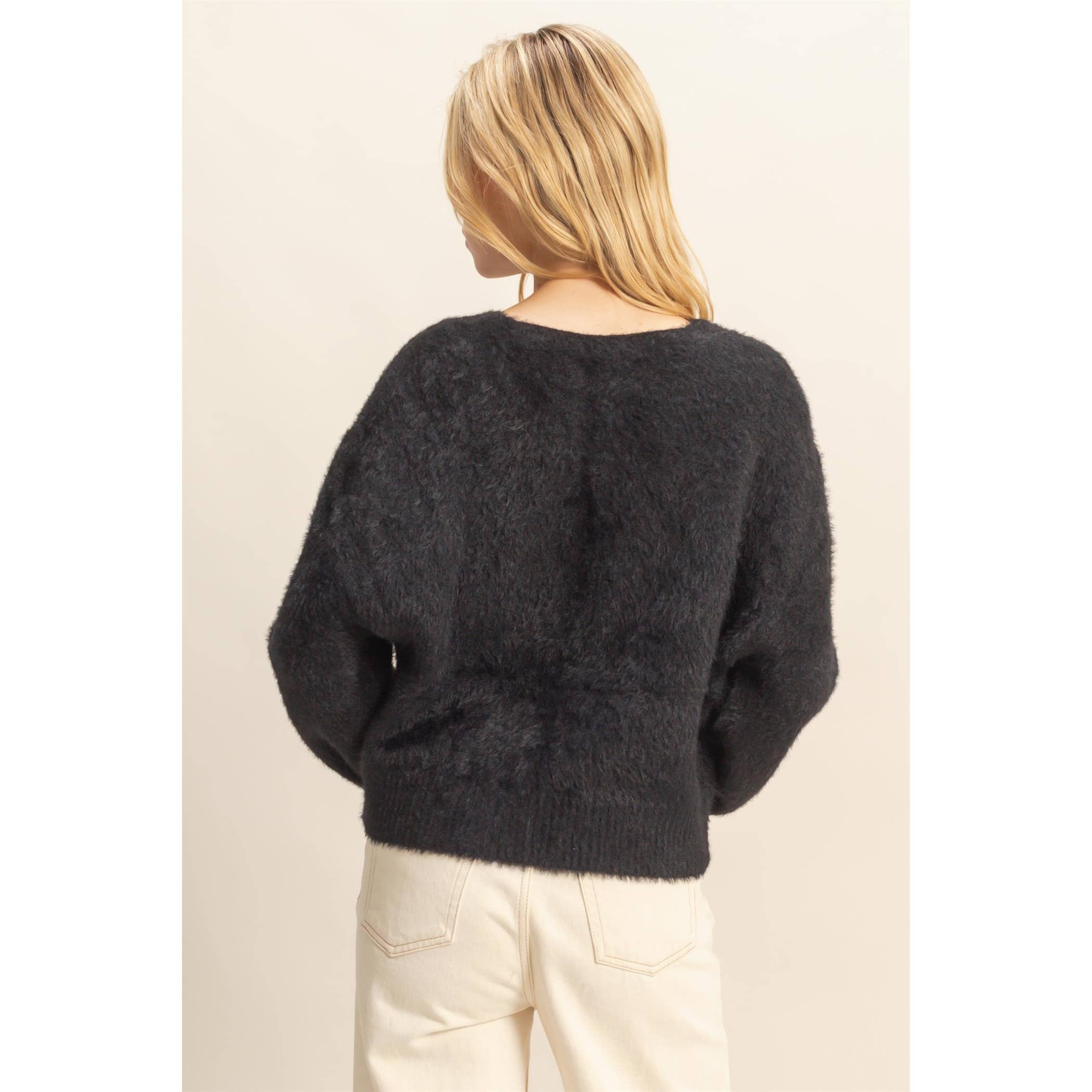 HYFVE - Wholesale Cardigan - Women's - Fuzzy Sweater With Unique Front Ties9