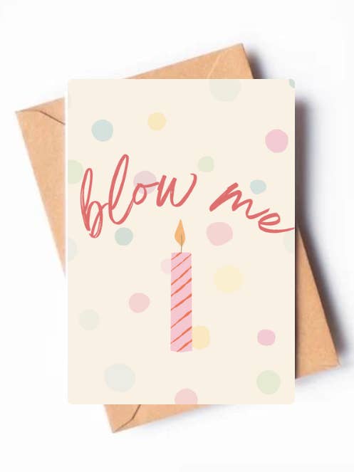 greeting card - blow me for wholesale by sea of roses
