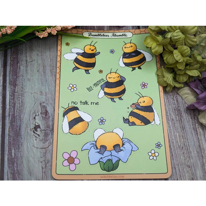 Witchbriar Cottage – Großhandel Aufkleber – Bumblebees Abumble, niedlicher Bienenaufkleberbogen