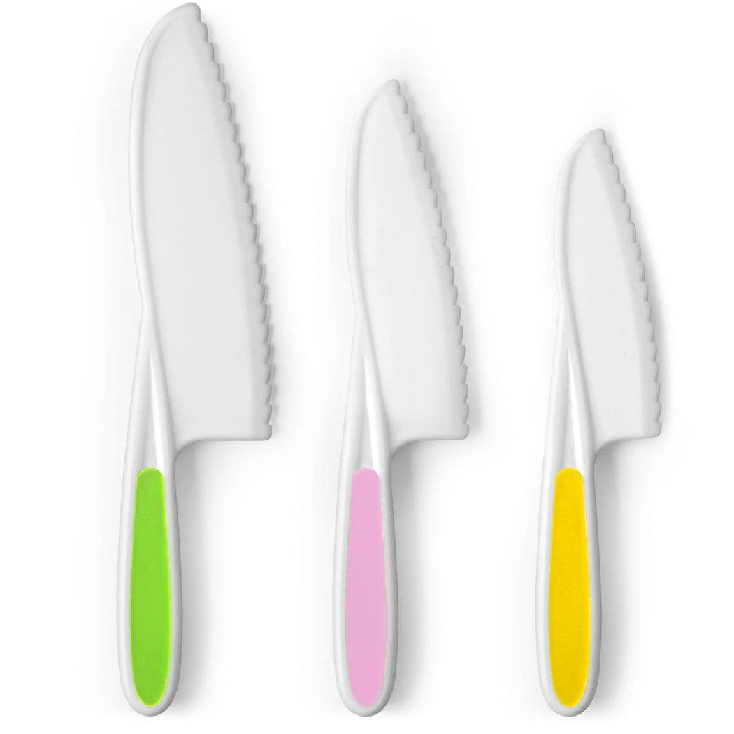 Zulay Kitchen - Wholesale Knife Set - Safety Knife Set for Kids – 3-Piece Montessori Kitchen Tool14