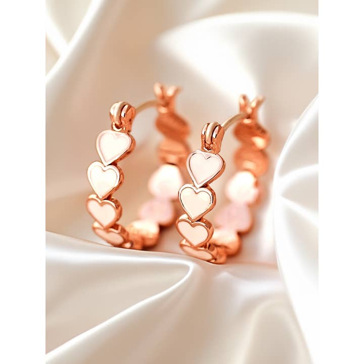 As Shown Heart Shape Plated Alloy Small Hook Earrings for wholesale on Faire4