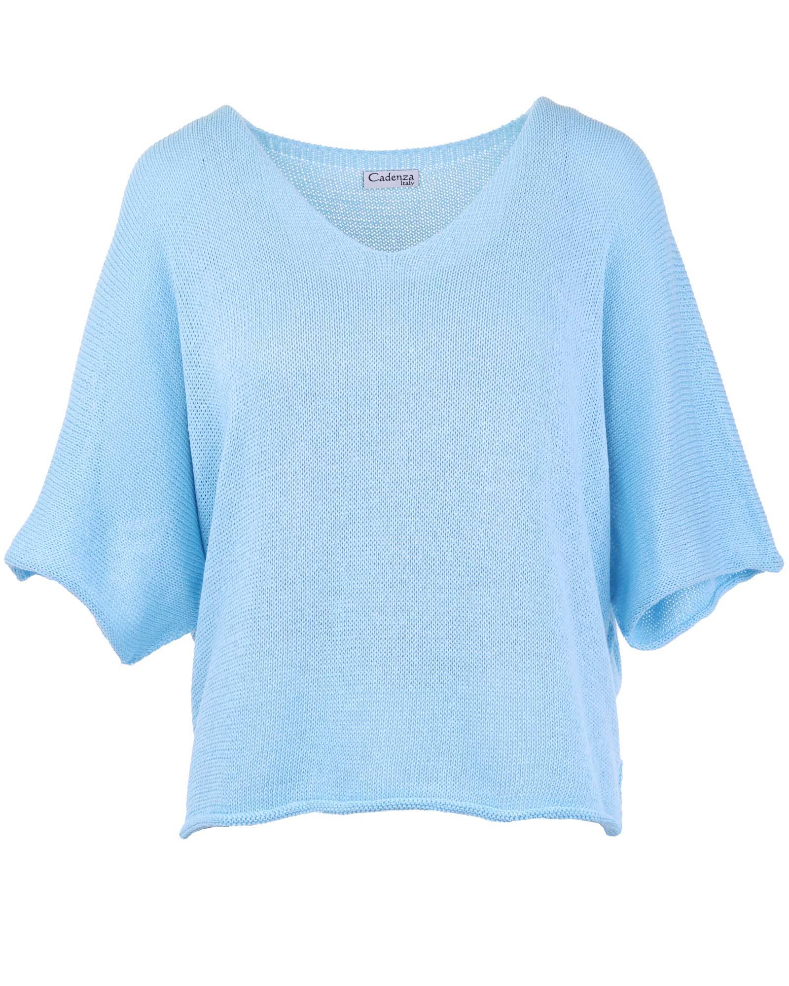 Cadenza Italy Ltd - Wholesale Knit Top - Women's - Cotton Blend V Neck Tunic Top11