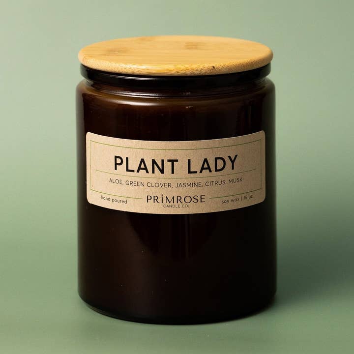 PLANT LADY - DOUBLE WICKS for wholesale by Primrose Candle Company