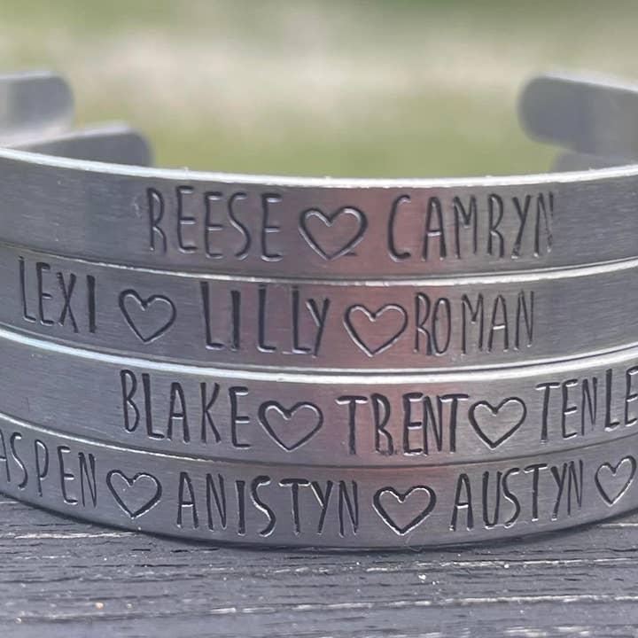 Cuff Bracelets - Personalized for wholesale by Palm Royal Stamp Jewelry