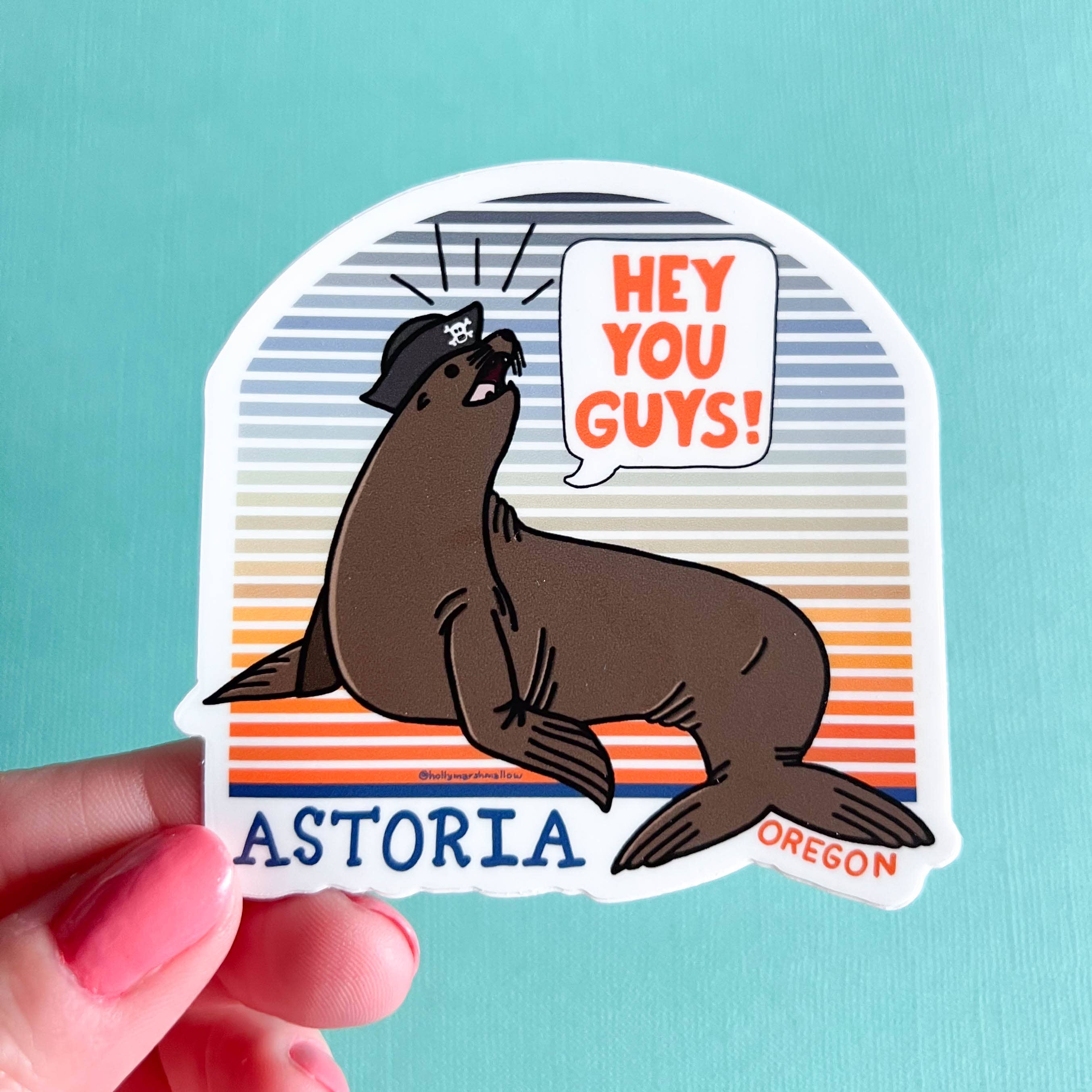 hollymarshmallow - Wholesale Sticker - Hey You Guys Sea Lion Sticker1