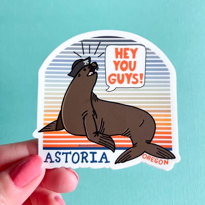 hollymarshmallow - Wholesale Sticker - Hey You Guys Sea Lion Sticker1