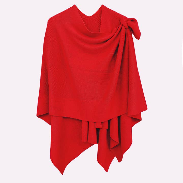 Fashion City - Wholesale Kimono - Women's - Women's Solid Ruana with Shoulder Strap2