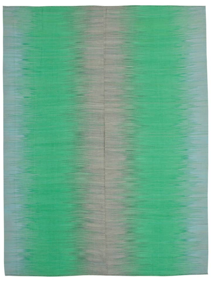 12x16 Grøn Moderne Kilim Tæppe - 21886 for engroshandel hos RUG N CARPET