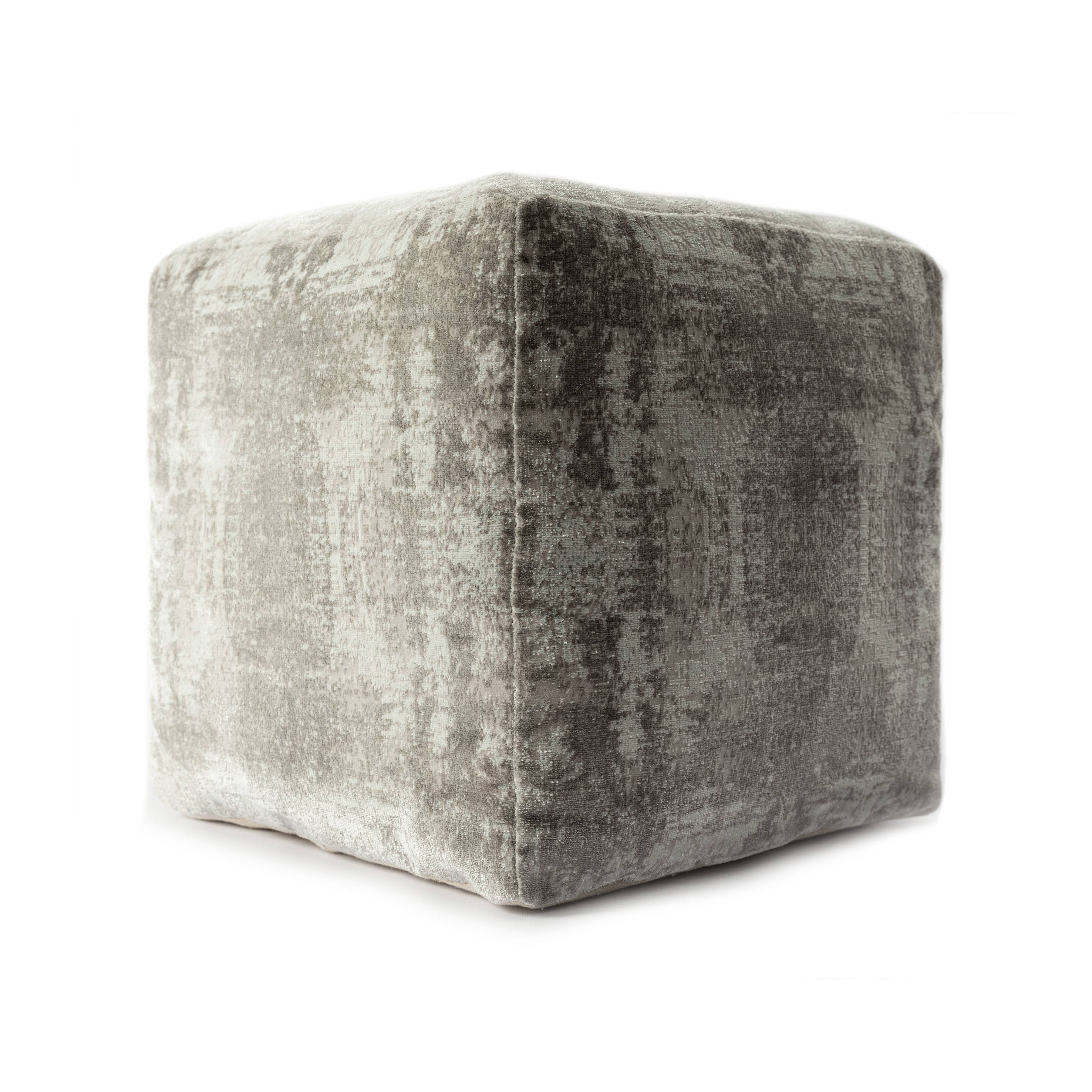 LR Home - Wholesale Pouf - Modern Abstract Square Upholstered Ottoman Pouf1