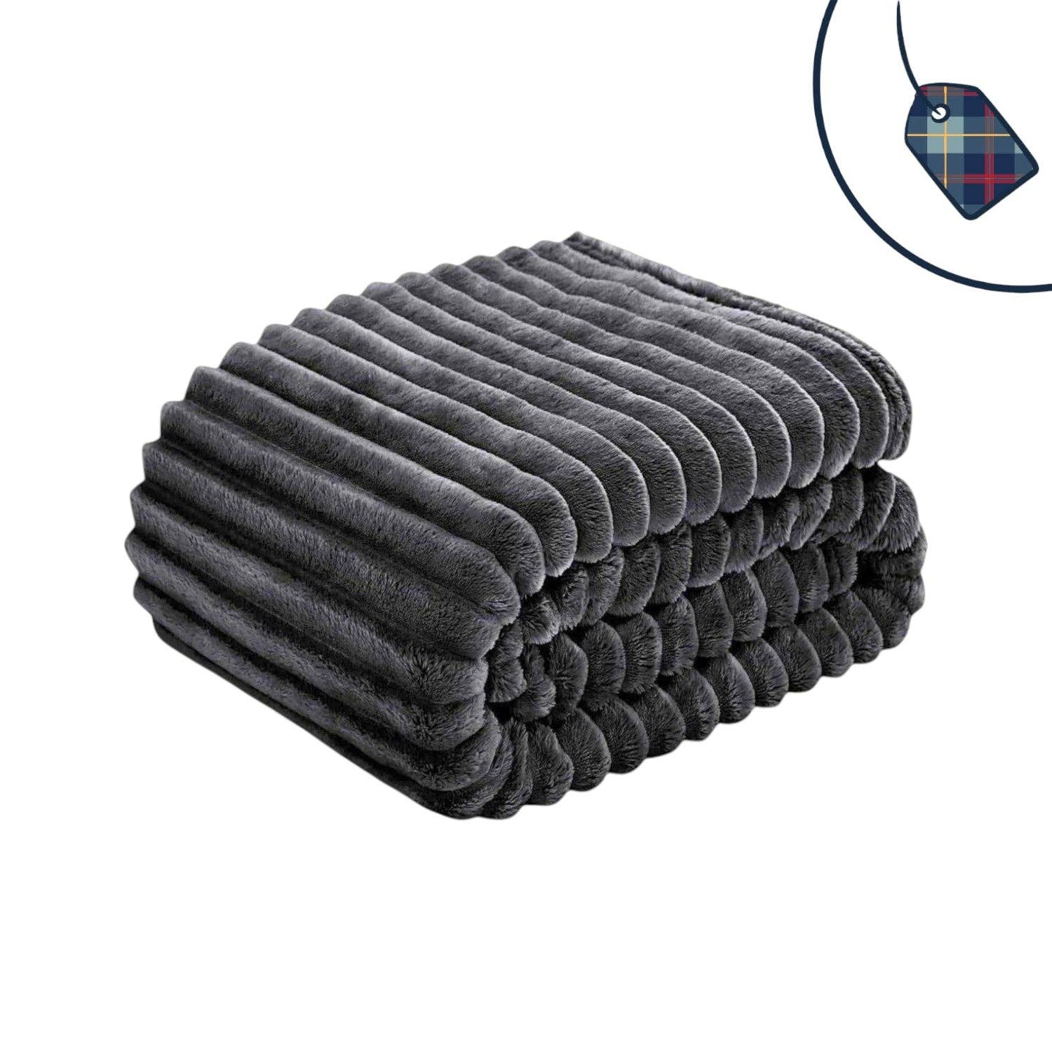 VewoTex - Wholesale Throw Blanket - Premium cuddle blanket in corduroy look » Throw blanket 150 x 200 cm » Bedspread » Thick throw blanket 450 gsm0