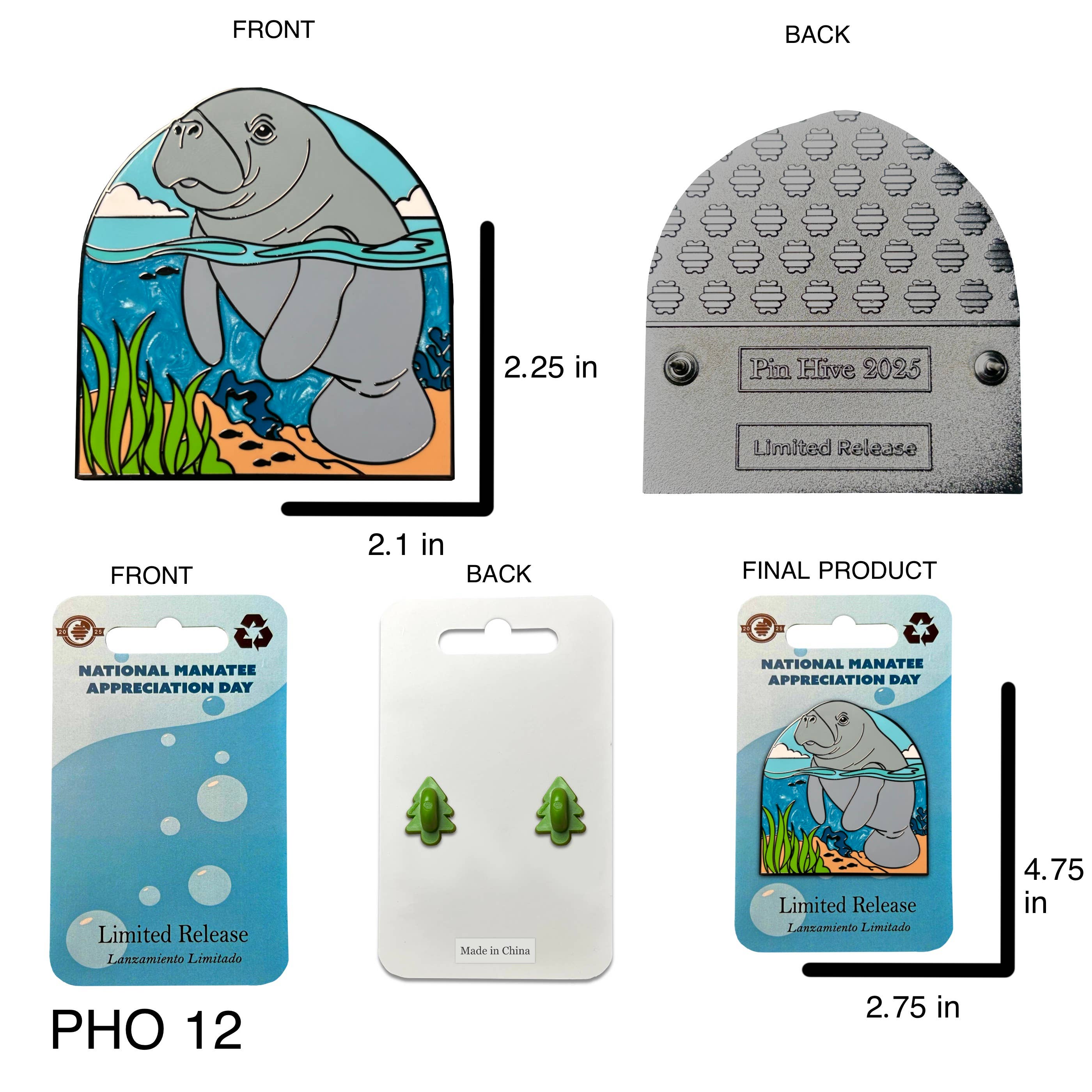 Pin Hive LLC - Wholesale Lapel Pin/Button - National Manatee Appreciation Day Enamel Pin3