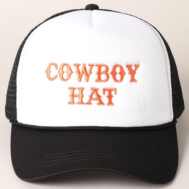 Fashion City - Wholesale Trucker Hat - Unisex - Cowboy Hat Embroidered Mesh Back Trucker Cap