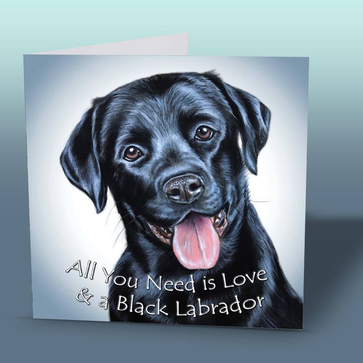 Honden Wenskaart - Zwarte Labrador Retriever - Citaat voor wholesale door Irisha's Card Art