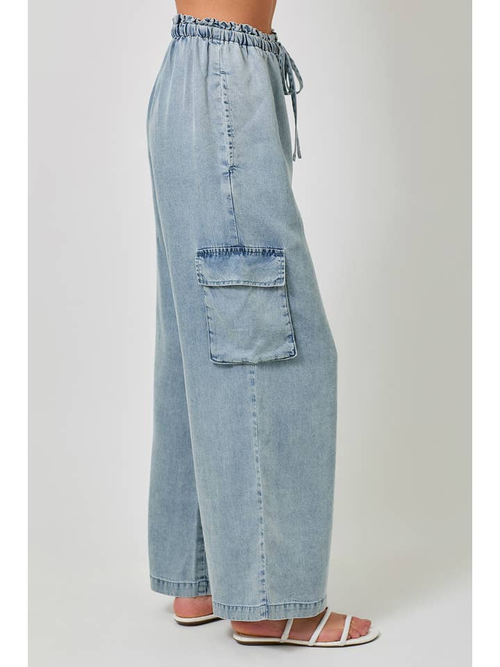 Mystree - Wholesale Pants - Women's - 60938 Tencel Wide Leg Cargo Pants11