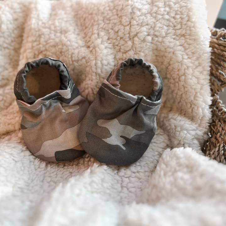 Sole Haus Footwear - Wholesale Booties - Baby - Green Camo Soft Sole Baby Shoes, Baby Moccs