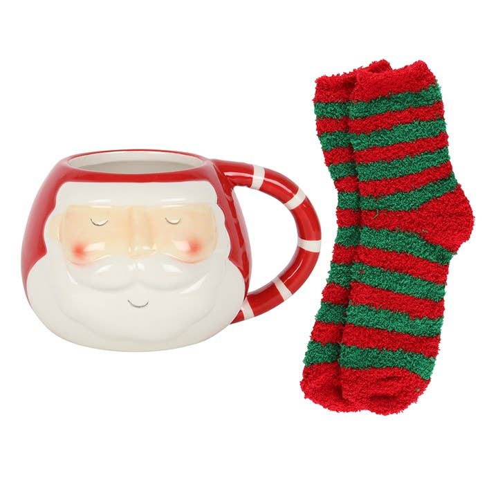 Something Different Wholesale - Vente Tasse à café - Ensemble tasse et chaussettes de Noël