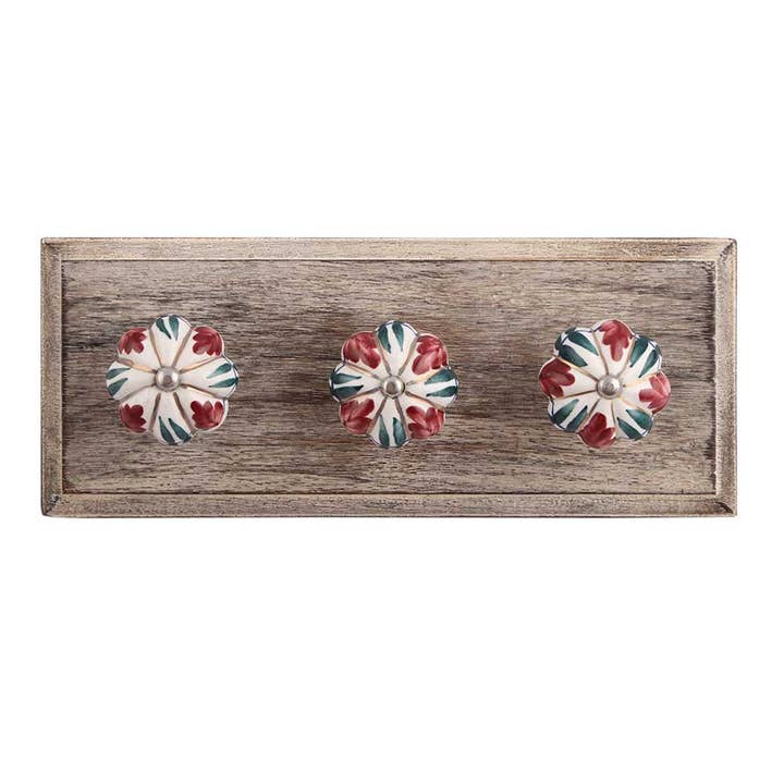 6-delige schattige haken om Boho-handdoekhouder op te hangen (rood) voor wholesale door Daana Paani LLC