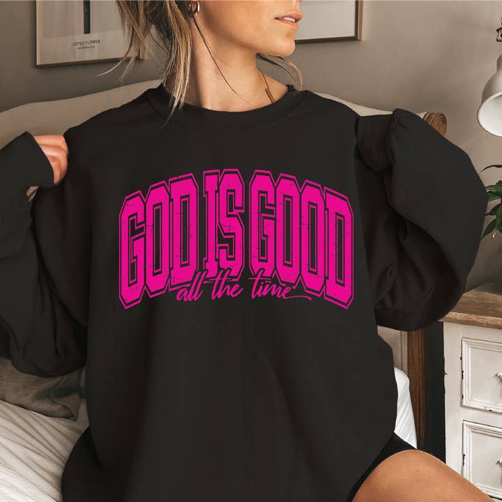 God Is Good- Graphic Sweater for wholesale by Southern Attitude Designs Inc